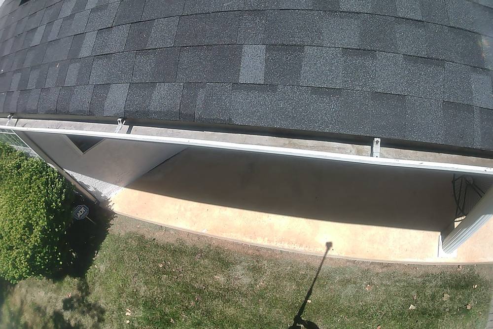 Clean, empty King of Prussia gutter draining properly after service