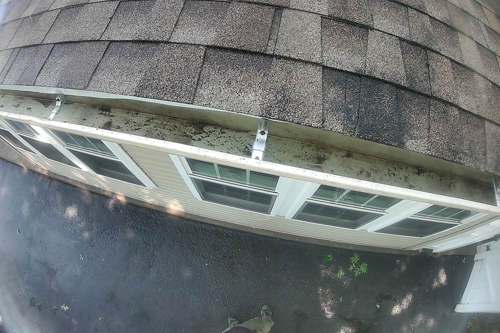 The same Royersford gutter section vacuumed out and washed clean