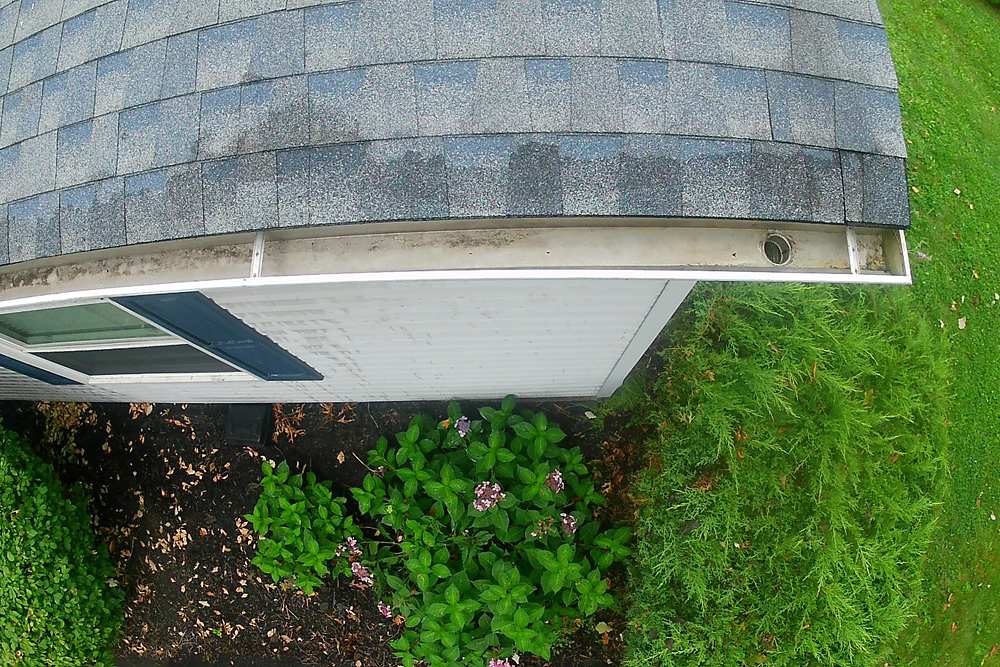 Clean front gutter in Limerick, PA after professional gutter cleaning service